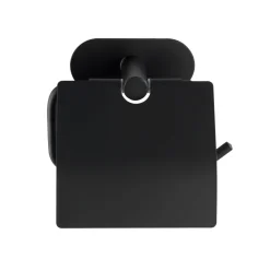 Turbo-Loc Edelstahl Toilettenpapierhalter mit Deckel Orea Black Matt WC-Rollenhalter Befestigen ohne bohren^Wenko Hot