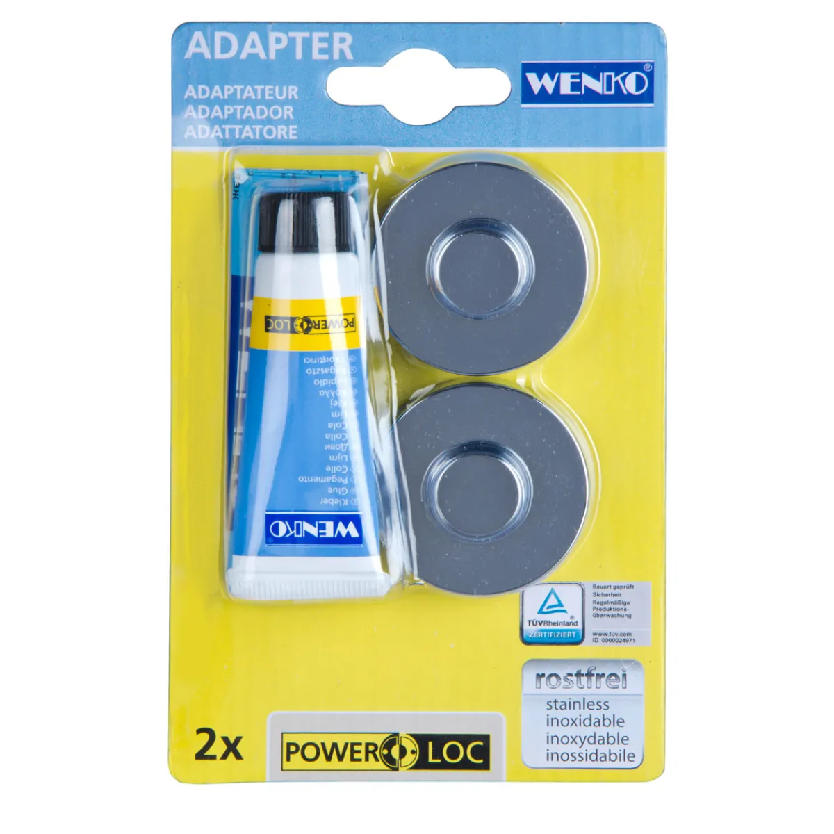 Adapter Premium/Classic Befestigen ohne bohren Power-Loc*Wenko Discount