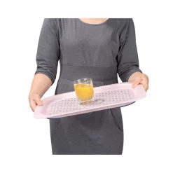 Anti-Rutsch Tablett 41,5 x 31,5 x 2,5 cm Rosa^Wenko Hot