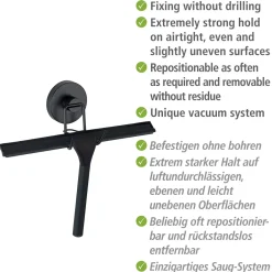 Duschabzieher Befestigen ohne bohren Vacuum-Loc*Wenko Discount