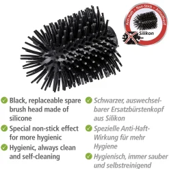 Ersatzbürstenkopf Durchmesser 7,5 cm schwarz*Wenko New