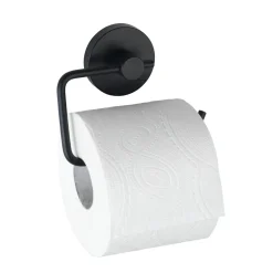 Toilettenpapierhalter Milazzo Schwarz Befestigen ohne bohren Vacuum-Loc^Wenko