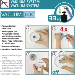 Toilettenpapierhalter Milazzo Schwarz Befestigen ohne bohren Vacuum-Loc^Wenko