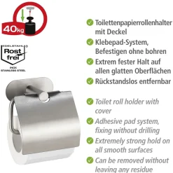 Turbo-Loc Toilettenpapierhalter Orea mit Deckel^Wenko Online
