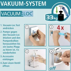 Wenko Vacuum-Loc Toilettenpapierhalter Cover Quadro