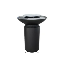 Westmann Feuerschale Feuerstelle inkl. Grillrost 75x75x94cm Schwarz