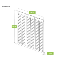 Seitenwand für Devon 12x12 und 12x14 8x298x232cm Natur^Westmann Outlet