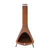 Terrassenofen Gartenkamin inkl. Rauchablass 70x70x160cm Rost^Westmann Outlet