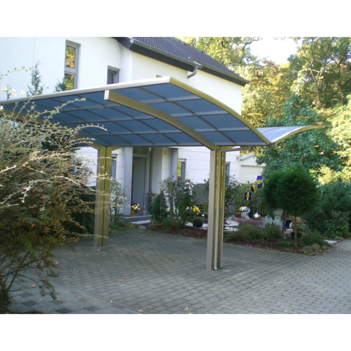Ximax Carport Alu Portoforte 80 Y-Ausführung Edelstahl-Look