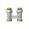 Zweirohr Hahnblock 1/2"x3/4" Durchgang
